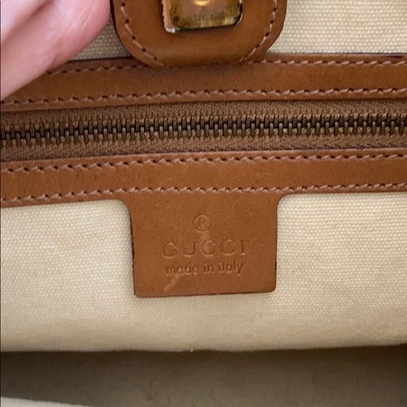 Vintage Gucci canvas & leather bag - Picture 6 of 7